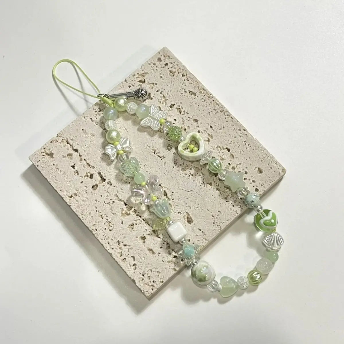 Lanière Téléphone Fleur Verte